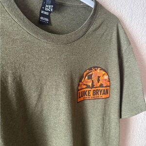 District Men's Olive Graphic Tee with Orange Luke Bryan Design
